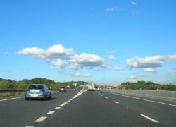 Exit road, Junction 3, M18 for Doncaster - Geograph - 2556824.jpg