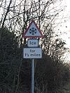 Ice warning sign - Geograph - 1665175.jpg