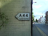 Flag sign in Leominster, Herefordshire - Coppermine - 22421.JPG