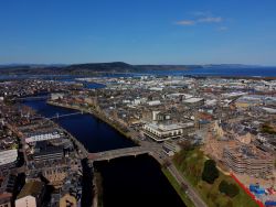 Inverness - River Ness bridges aerial looking north.jpg