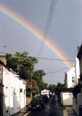 Rainbow over Tynwald Road, Peel (C) David Pickersgill - Geograph - 522928.jpg