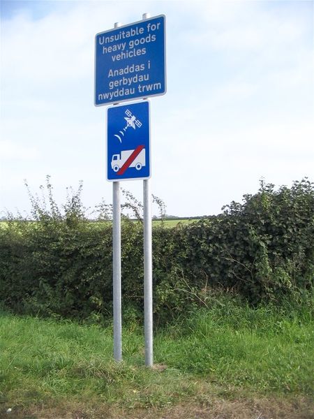 File:Birth of a new road sign - Geograph - 550104.jpg