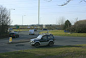 Roundabout on the A350 Chippenham bypass - Geograph - 1807551.jpg