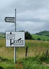 Road sign near Devil's Bridge, Ceredigion - Geograph - 1419105.jpg