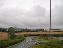 Roundabout on the R132 at Junction 11 of the M1 - Geograph - 3763526.jpg