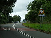 Tutshill Village sign on B4228 - Geograph - 555092.jpg