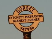 Lytchett Matravers- detail of Blaneys Corner finger-post - Geograph - 1741484.jpg