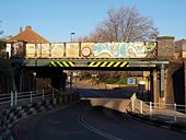 Railway Bridge at the low point of Latchmere Road - Geograph - 1646231.jpg