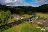 A939 Gairnshiel Bridge - aerial of new bridge construction - August 2022.jpg