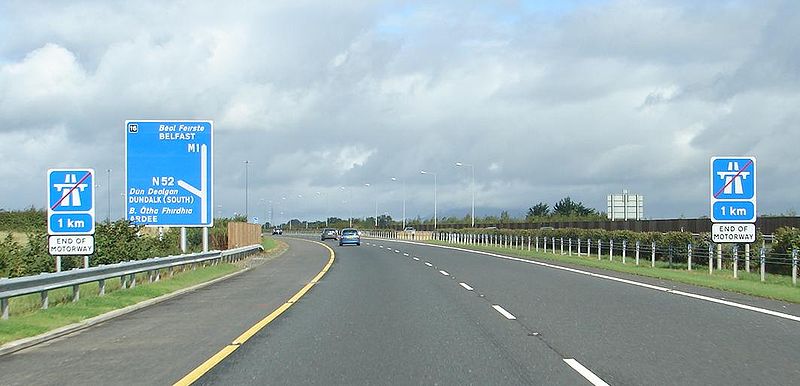 File:Old end of the M1, start of the Dundalk Western bypass - Coppermine - 3601.JPG