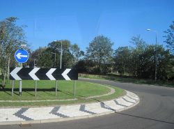 Roundabout on B184 south of Butchers Pasture - Geograph - 2075743.jpg