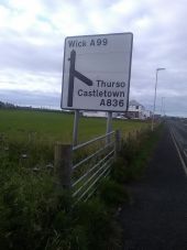 A99 facing south towards Wick with sign.jpg
