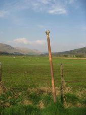 Very old lay-by marker post, West Glendaruel road - Coppermine - 21997.jpg