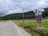 A939 Gairnshiel Bridge - junction direction signs August 2023.jpg