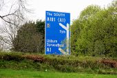 Motorway sign, Lisburn - Geograph - 1829509.jpg