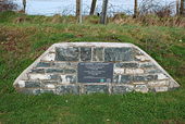 Plaque on A497 at Penygroes Chwilog.jpg