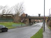 Metro bridge crossing Wansbeck Road, Gosforth - Geograph - 5677034.jpg