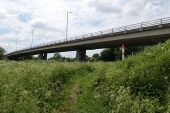 M11 Woodford southbound bridge over nothing.jpg