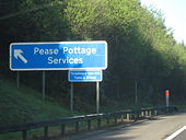 M23 Motorway, Exit Here For Pease Pottage Services, Junction 11 - Geograph - 1277284.jpg
