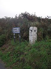 Old Mile Post at junction of B3306 and Trewey Hill - Coppermine - 3659.jpg
