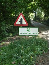Farnborough Village Name Sign White Background - Coppermine - 11460.jpg