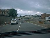 A500, Stoke D-road, between Stoke South squareabout and Stoke North roundabout - Coppermine - 3312.jpg