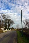 Drain vent pipe on the A25 near Quine's Hill - Geograph - 110381.jpg