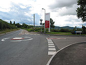 Mini roundabout to new housing estate - Geograph - 523292.jpg